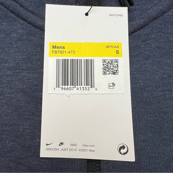 Nike Men's Tech Fleece 'Navy' Windrunner Full Zip Hoodie FB7921-473 Multi-Size - Picture 4 of 10